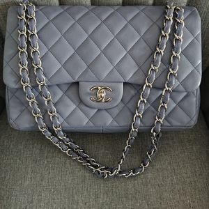 Authentic Chanel jumbo lambskin double flap